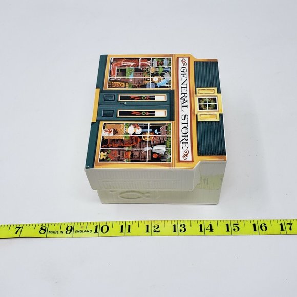 Vintage 80s Avon McConnell's Corner General Store Christmas 1982 Ceramic Planter - Picture 5 of 6